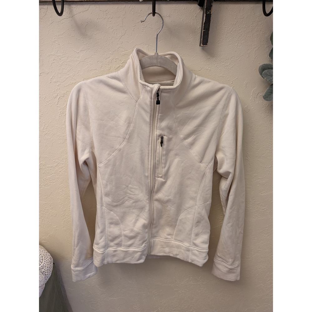 Avalanche Womens Base Layer Fleece Jacket Cream‎ White Size Medium Quarter Zip